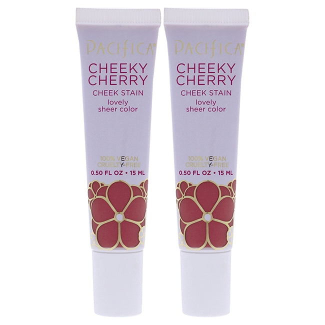 Pacifica Cheeky Cherry Cheek Stain - Wild Cherry by Pacifica for Women - 0.5 oz Blush - Pack of 2