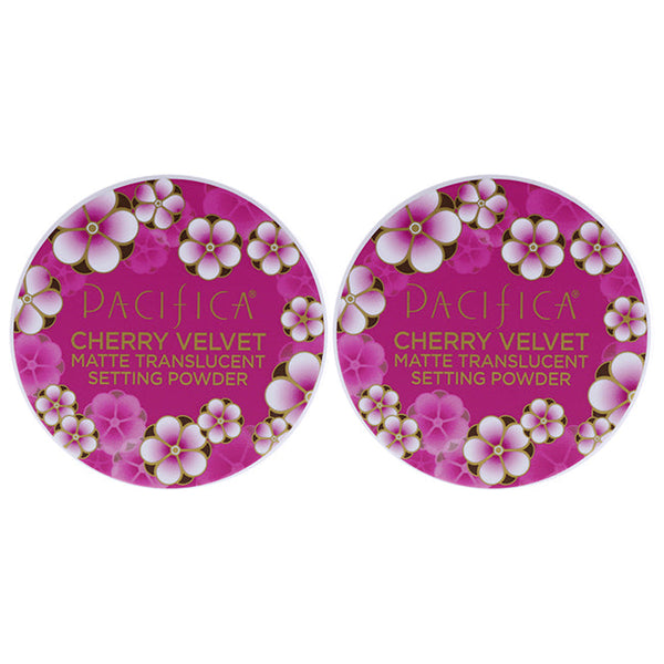 Pacifica Cherry Velvet Matte Setting Translucent Powder by Pacifica for Women - 0.45 oz Powder - Pack of 2
