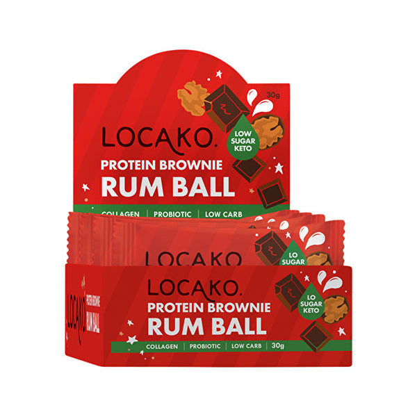 Locako Protein Brownie Ball Rum Ball 30g x 10 Display