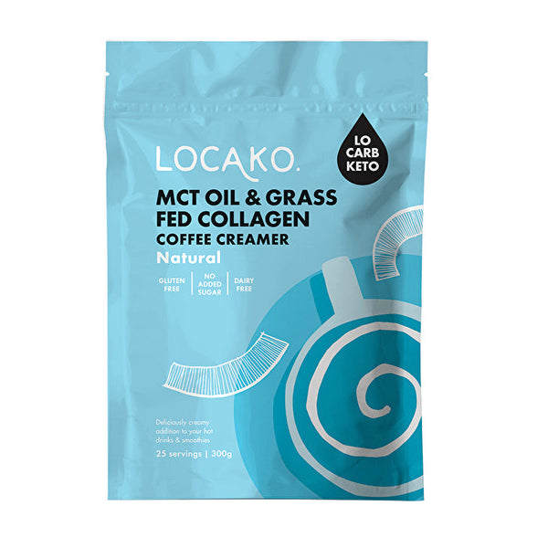 Locako Coffee Creamer Raw Natural (Enriched with MCT Oil & Grass Fed Collagen) 300g