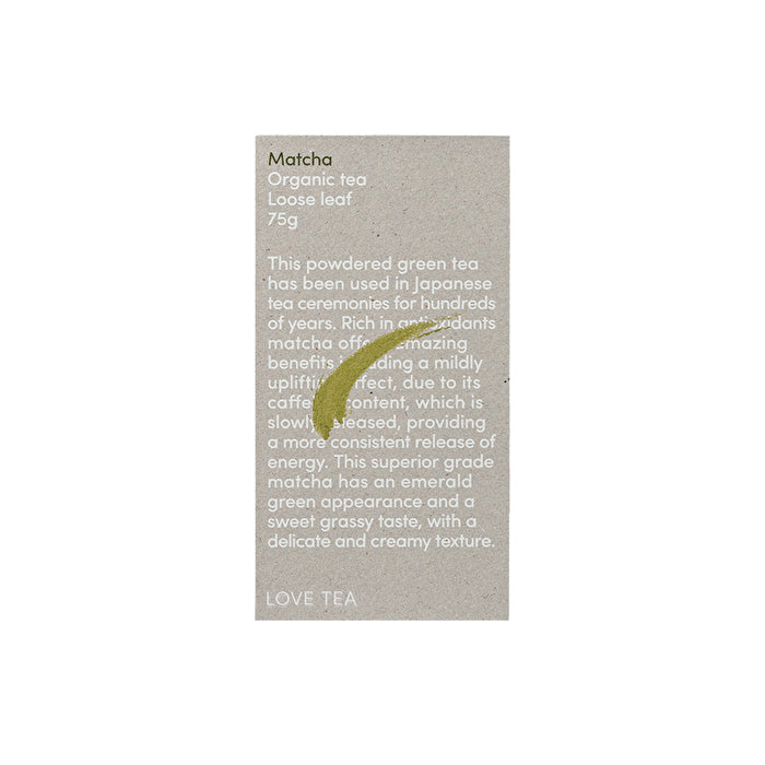 Love Tea Organic Matcha Tea Loose Leaf 75g