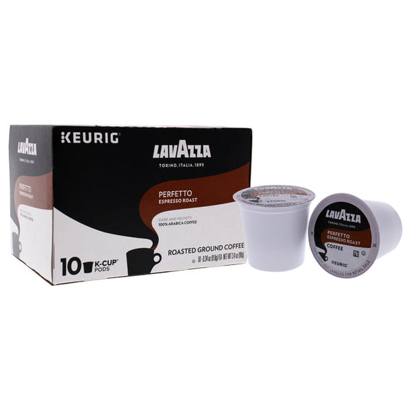 Lavazza Perfetto Espresso Roast Ground Coffee Pods by Lavazza for Unisex - 10 x 0.34 oz Coffee