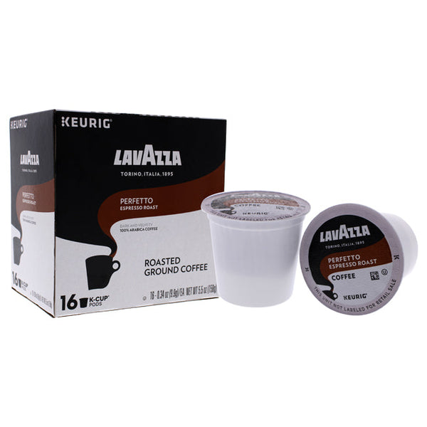 Lavazza Perfetto Espresso Roast Ground Coffee Pods by Lavazza for Unisex - 16 x 0.34 oz Coffee