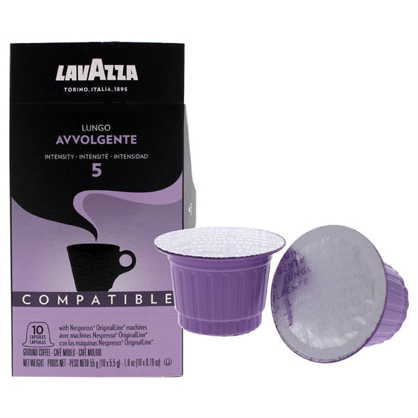 Lavazza Lungo Avvolgente Ground Coffee Pods by Lavazza for Unisex - 10 x 0.19 oz Coffee