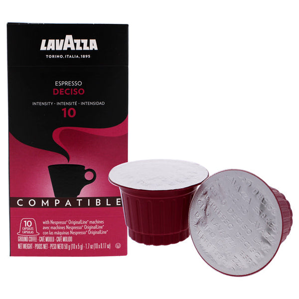 Lavazza Espresso Deciso Ground Coffee Pods by Lavazza for Unisex - 10 x 0.17 oz Coffee