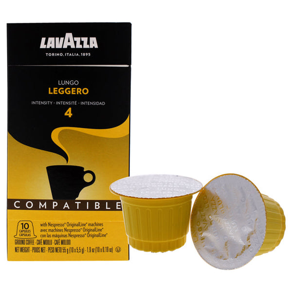 Lavazza Lungo Leggero Ground Coffee Pods by Lavazza for Unisex - 10 x 0.19 oz Coffee