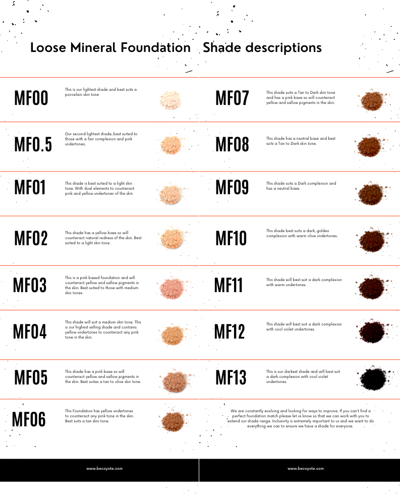 Be Coyote Loose Mineral Foundation 8g MF03