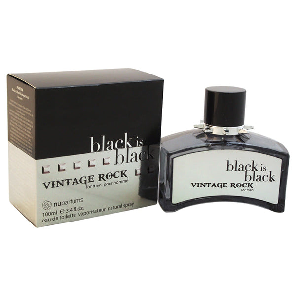Nuparfums Black Is Black Vintage Rock by Nuparfums for Men - 3.4 oz EDT Spray