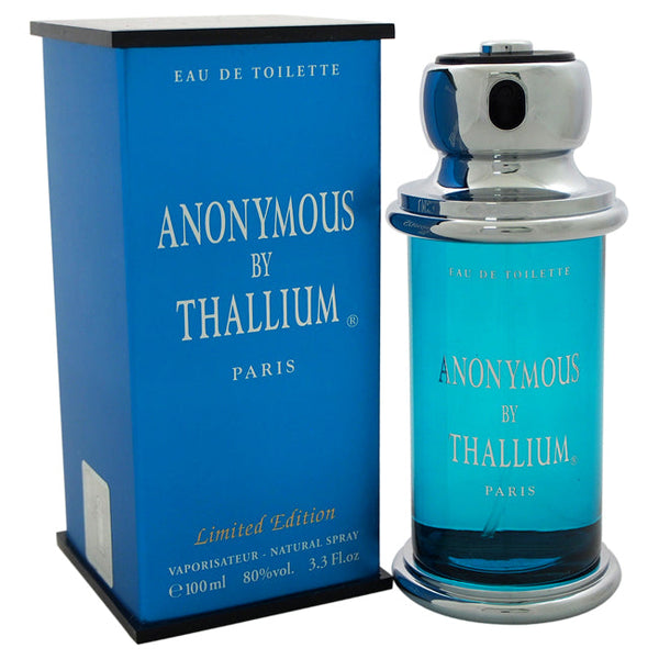 Yves De Sistelle Anonymous By Thallium by Yves De Sistelle for Men - 3.3 oz EDT Spray (Limited Edition)