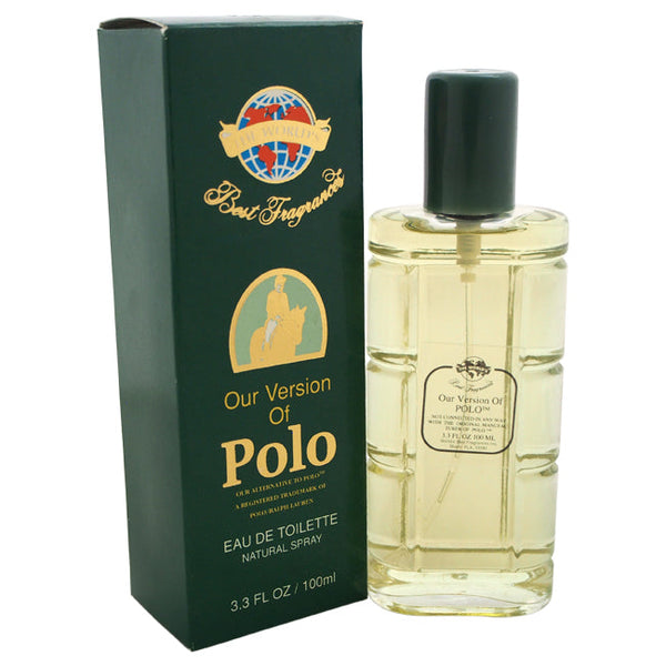 The Worlds Best Fragrances Our Version of Polo by The Worlds Best Fragrances for Men - 3.3 oz EDT Spray