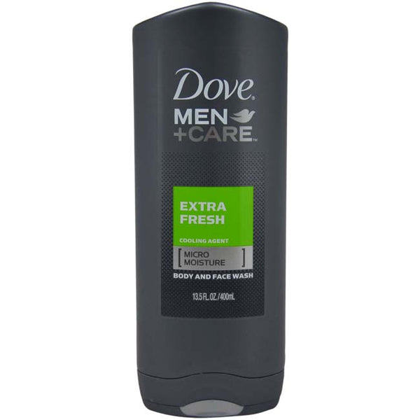 Dove Extra Fresh Body and Face wash by Dove for Men - 13.5 oz Body Wash