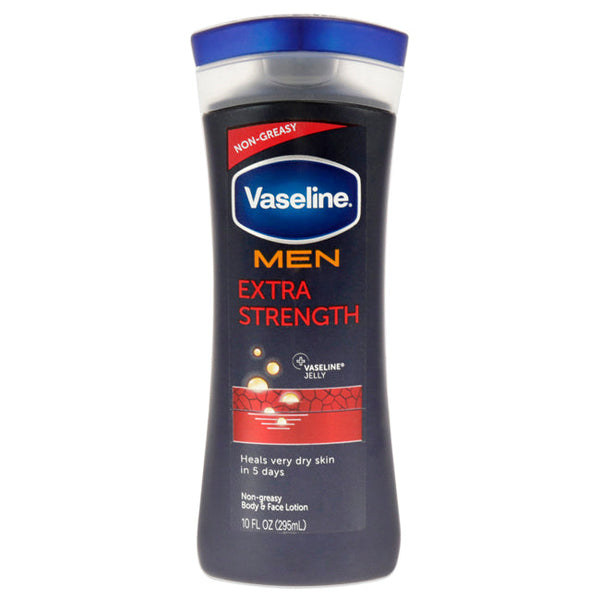 Vaseline Men Extra Strength Body and Face Lotion by Vaseline for Men - 10 oz Lotion
