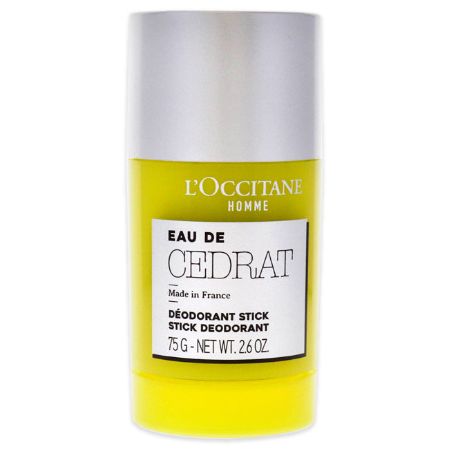 LOccitane Cedrat Stick Deodorant by LOccitane for Men - 2.6 oz Deodorant Stick