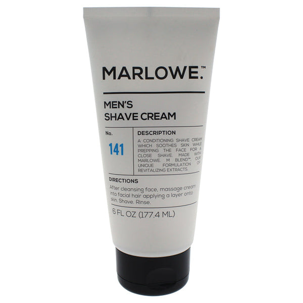 Marlowe No. 141 Mens Shave Cream by Marlowe for Men - 6 oz Shave Cream