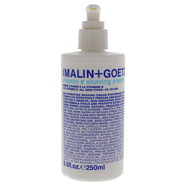 Malin + Goetz Vitamin E Shaving Cream by Malin + Goetz for Men - 8.5 oz Shaving Cream