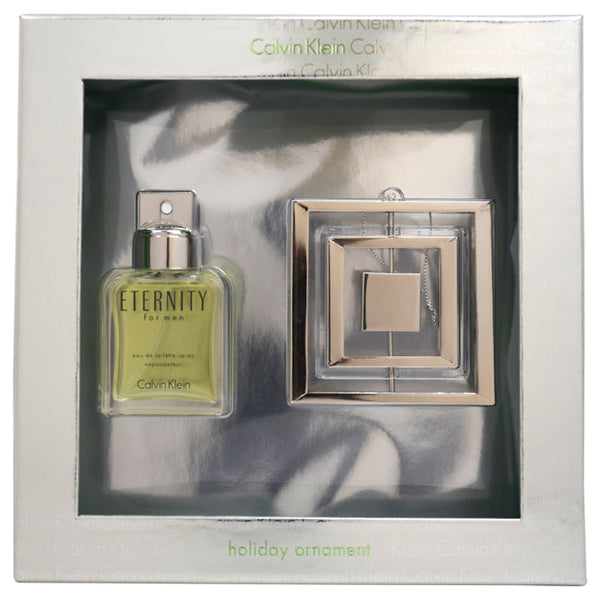 Calvin Klein Eternity by Calvin Klein for Men - 2 Pc Gift Set 1.7oz EDT Spray, Holiday Ornament