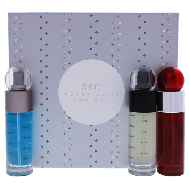 Perry Ellis 360 by Perry Ellis for Men - 3 Pc Gift Set 1oz 360 EDT Spray, 1oz 360 Red EDT Spray, 1oz Reserve EDT Spray