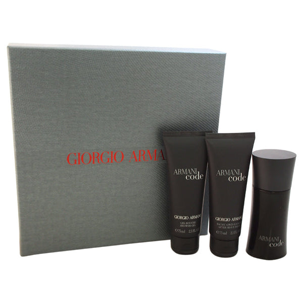 Giorgio Armani Armani Code by Giorgio Armani for Men - 3 Pc Gift Set 1.7oz EDT Spray, 2.5oz Shower Gel, 2.5oz After Shave Balm