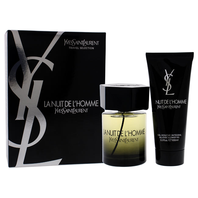 Yves Saint Laurent La Nuit De LHomme by Yves Saint Laurent for Men - 2 Pc Gift Set 3.3oz EDT Spray, 3.3oz All-Over Shower Gel