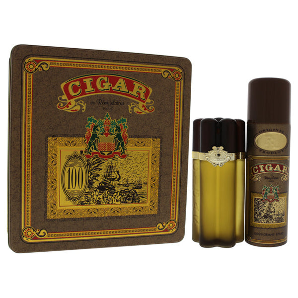 Remy Latour Cigar by Remy Latour for Men - 2 Pc Gift Set 3.3oz EDT Spray, 6.6oz Deodorant Spray