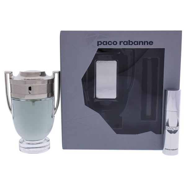 Paco Rabanne Invictus Dont Play Win by Paco Rabanne for Men - 2 Pc Gift Set 3.4oz EDT Spray , 0.34oz EDT Travel Spray