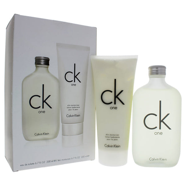 Calvin Klein CK One by Calvin Klein for Men - 2 Pc Gift Set 6.7oz EDT Spray, 6.7oz Skin Moisturizer