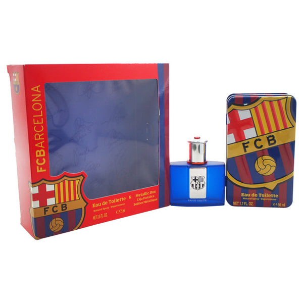FC Barcelona FC Barcelona by FC Barcelona for Men - 2 Pc Gift Set 2.5oz EDT Spray, Metallic Box