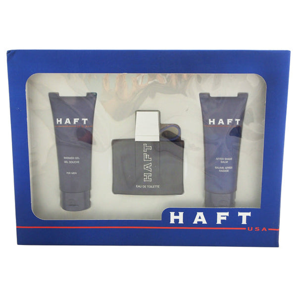 Beverly Hills Haft by Beverly Hills for Men - 3 Pc Gift Set 2.5oz EDT Spray, 2.5oz After Shave Balm, 2.5oz Shower Gel