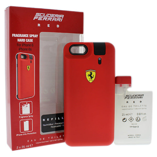 Ferrari Ferrari Scuderia Red by Ferrari for Men - 2 Pc Gift Set 2 x 25ml EDT Spray (Rechargeable), iPhone 6/6s Protection
