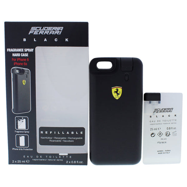 Ferrari Ferrari Scuderia Black by Ferrari for Men - 2 Pc Gift Set 2 x 25ml EDT Spray (Rechargeable), iPhone 6/6s Protection