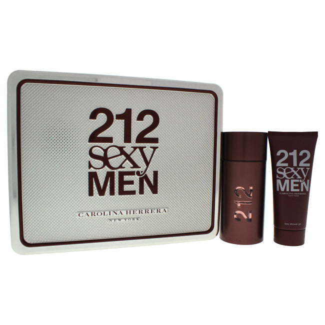 Carolina Herrera 212 Sexy Men by Carolina Herrera for Men - 2 Pc Gift Set 3.4oz EDT Spray, 3.4 oz Sexy Shower Gel