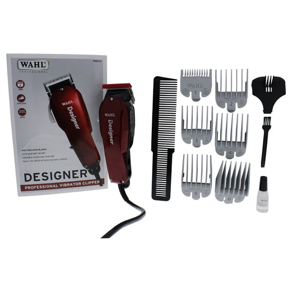 WAHL Professional Designer Professional Vibrator Clipper - Model # 8355-400 - Red by WAHL Professional for Men - 1 Pc Clipper