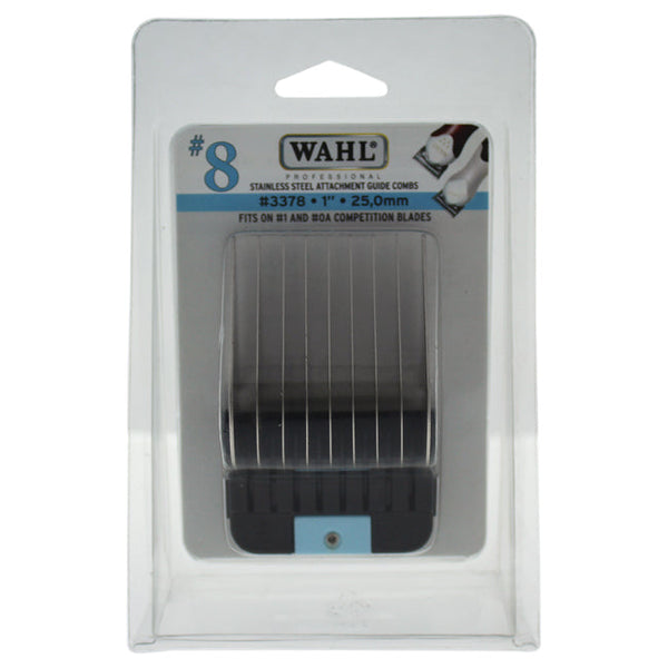 WAHL Professional Stainless Steel Attachment Comb - # 8 For Cuts 1 Black by WAHL Professional for Men - 1 Pc Comb