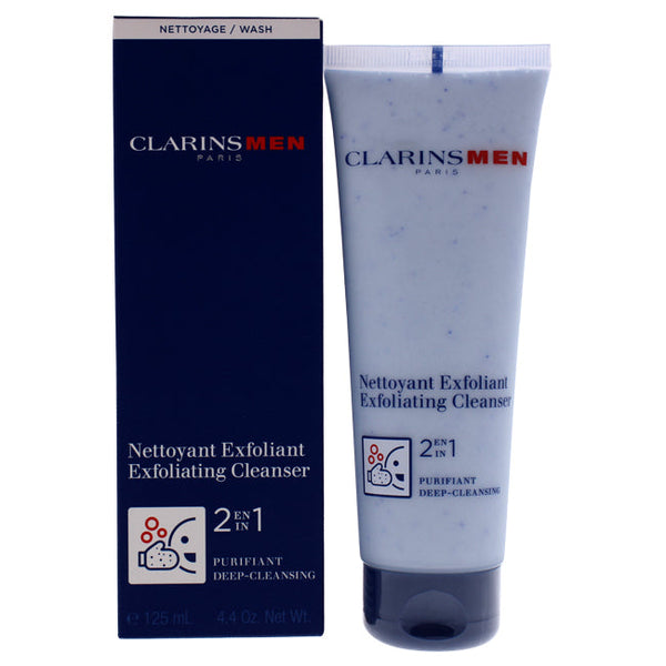Clarins 2 in 1 Exfoliating Cleanser by Clarins for Men - 4.4 oz Exfoliating Cleanser