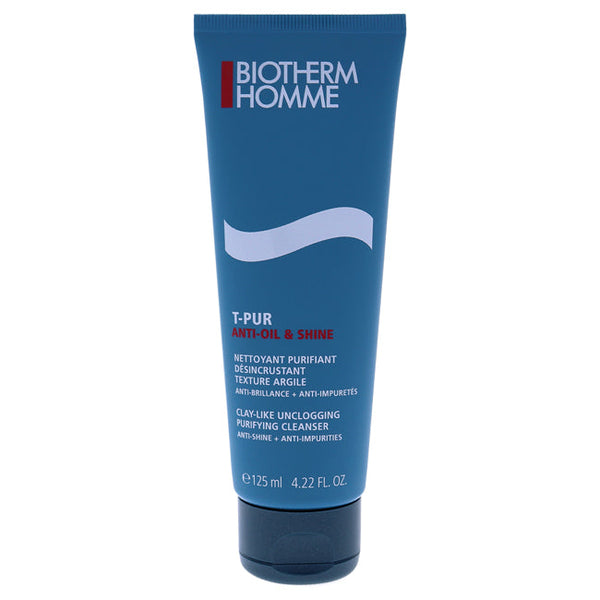 Biotherm Homme T-Pur Anti Oil and Shine Cleanser by Biotherm for Men - 4.22 oz Cleanser
