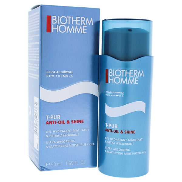 Biotherm Homme T-Pur Anti Oil and Shine - Mattifying Moisturizing Gel by Biotherm for Men - 1.69 oz Gel
