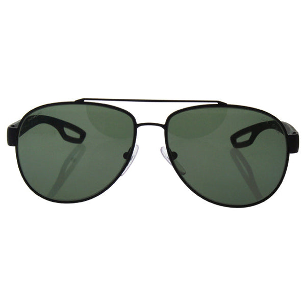 Prada Prada SPS 55Q DG0-5X1 - Black Rubber/Grey Green Polarized by Prada for Men - 59-14-140 mm Sunglasses