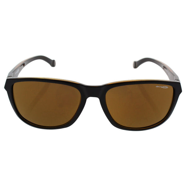 Arnette Arnette AN 4214 2271/7D Straight Cut - Black On Traslucent Amber/Bronze by Arnette for Men - 58-17-145 mm Sunglasses