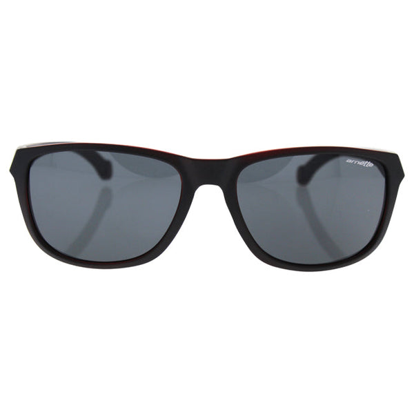 Arnette Arnette AN 4214 2312/87 Straight Cut - Matte Black On Opal Red/Gray by Arnette for Men - 58-17-145 mm Sunglasses