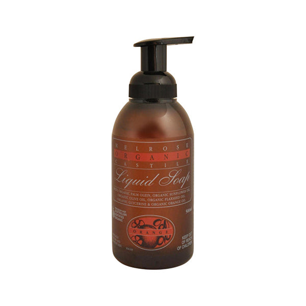 Melrose Organic Castile Liquid Soap Orange Pump 500ml