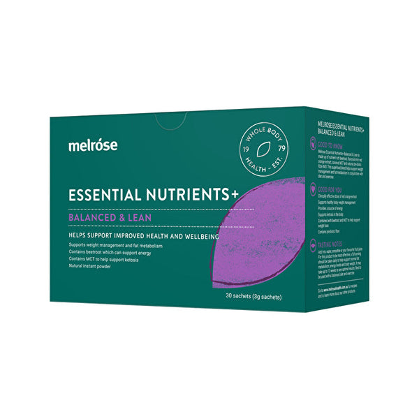 Melrose Essential Nutrients+ Balanced And Lean Sachet 3g x 30 Pack