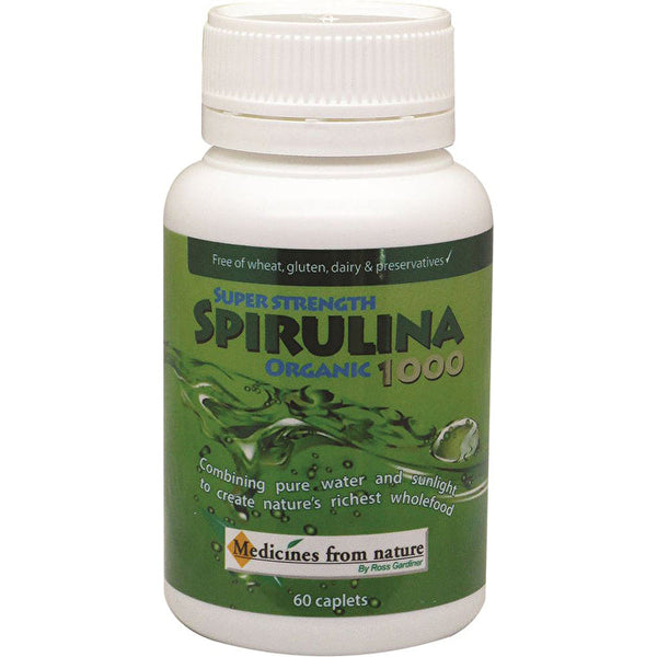 Medicines From Nature Super Strength Spirulina Organic 1000 60c
