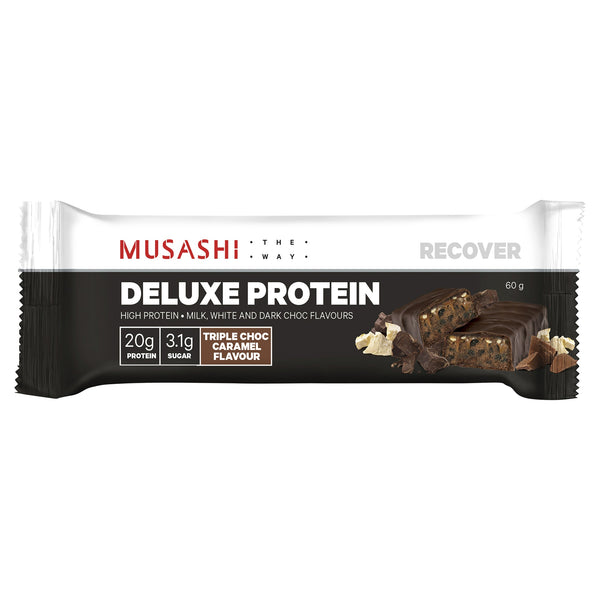 Musashi Deluxe Protein Triple Choc Caramel 60g X 12