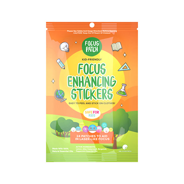 NATPAT FocusPatch Organic Focus Enhancing Stickers x 24 Pack