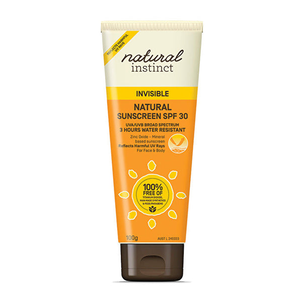 Natural Instinct Natural Sunscreen SPF 30 Invisible 100g