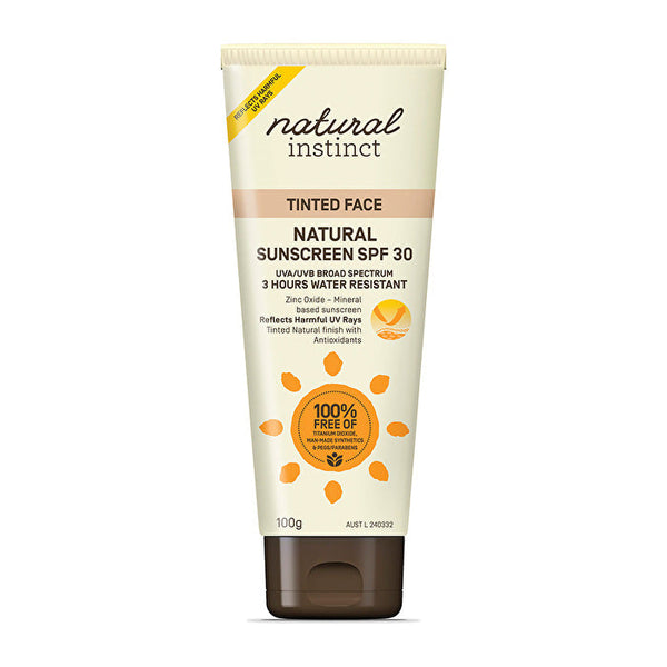 Natural Instinct Natural Sunscreen SPF 30 Tinted Face 100g