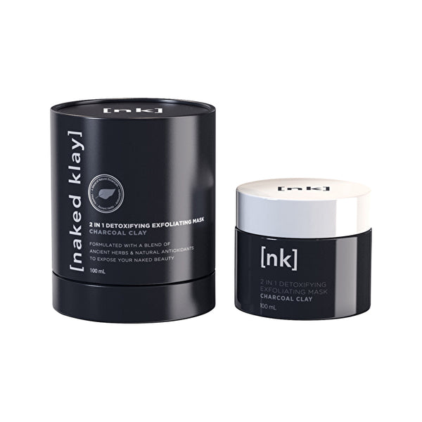 Naked Klay 2 In 1 Detoxifying Exfoliating Mask Charcoal Clay 100ml
