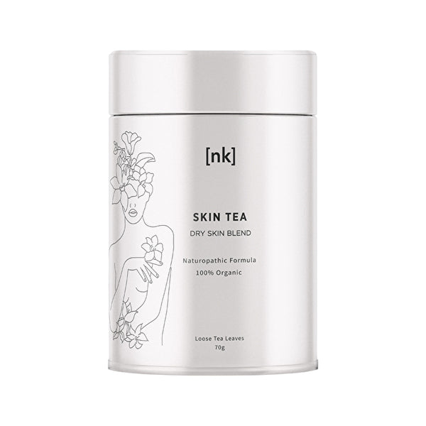 Naked Klay Organic Skin Tea Dry Skin Blend Loose Leaf Tin 70g