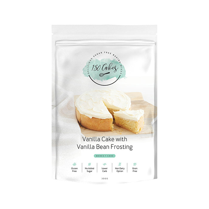 180 Cakes Cake Mix Vanilla with Vanilla Bean Frosting 300g