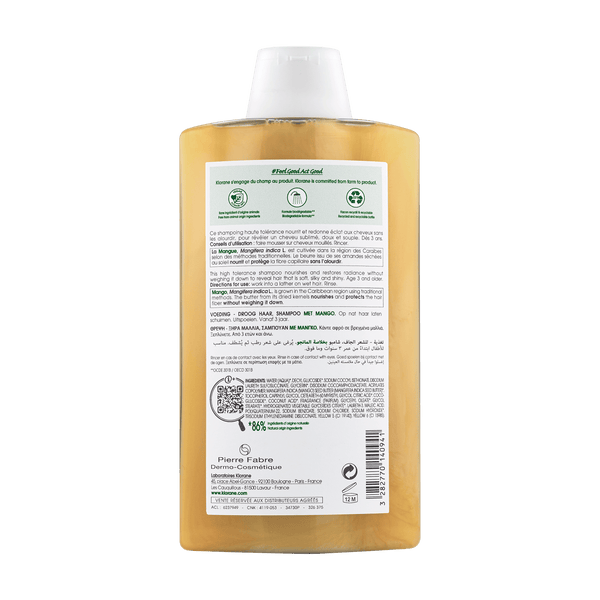 Klorane Nourishing Shampoo With Mango Butter 400 ml